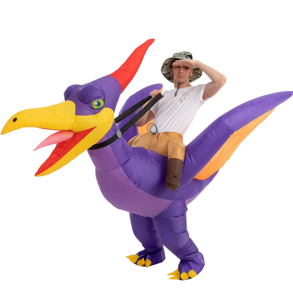 Riding pteranodon adult inflatable costume