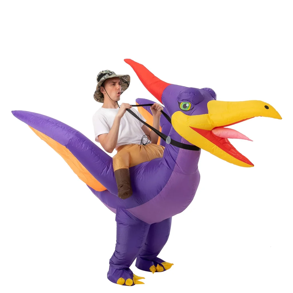 Pteranodon riding dinosaur blowup costumes