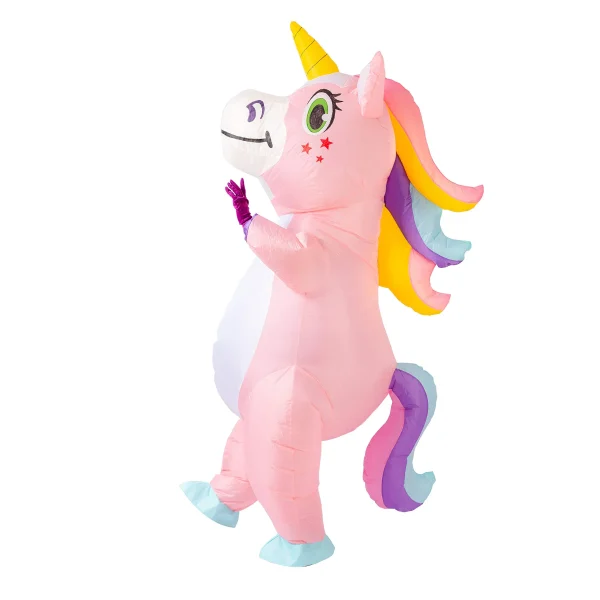 Adult Pink Inflatable Costume Unicorn