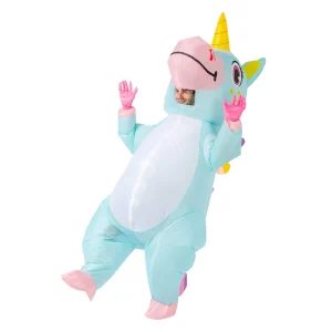 Adult Blue Inflatable Costume Unicorn