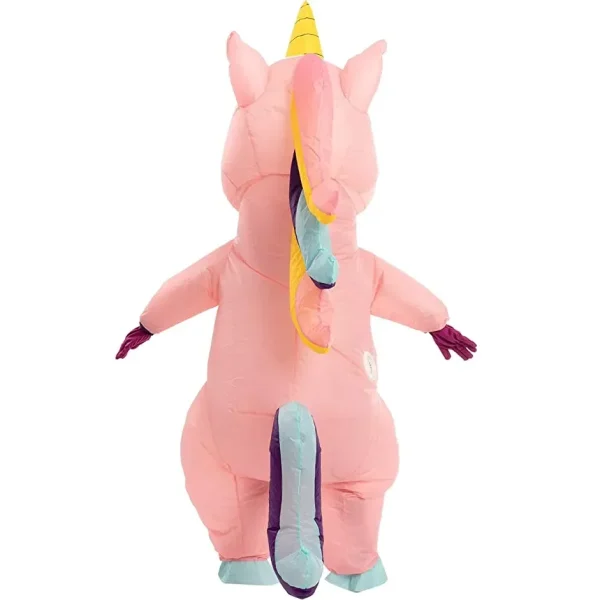 Child Pink inflatable ride a unicorn costume Costume