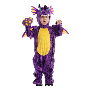 Kids Halloween Purple Dragon Costume -3T