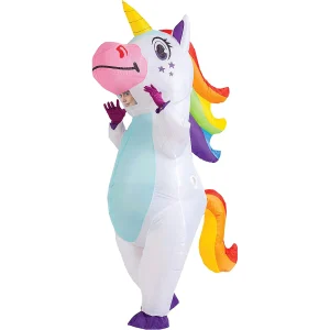 Adult Inflatable Pink Unicorn Halloween Costume
