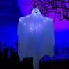 Light-up Hanging Ghost with Hat, Blue Lights 47in