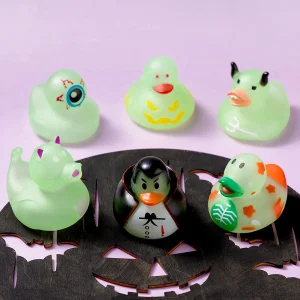 12Pcs Halloween Duckies Glow In The Dark Bath Toys