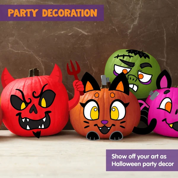 12pcs Kids Halloween Pumpkin Decorating Kit