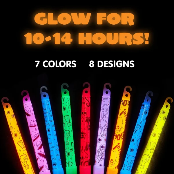 18pcs Halloween Glow Stick Assortment
