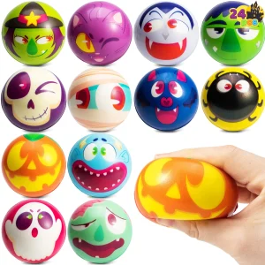 24Pcs Engaging Halloween Themed Slow Release Stress Balls