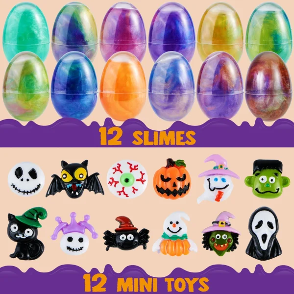 24Pcs Kids Egg Slime Toys