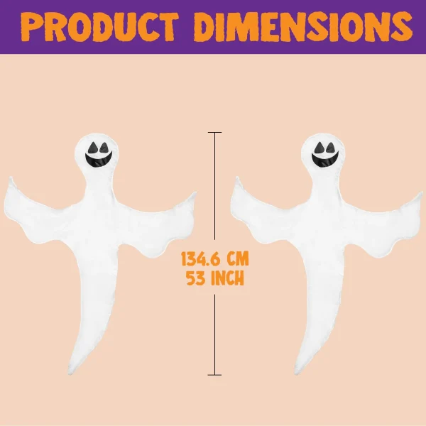 2pcs Ghost Tree Halloween Decoration 53in