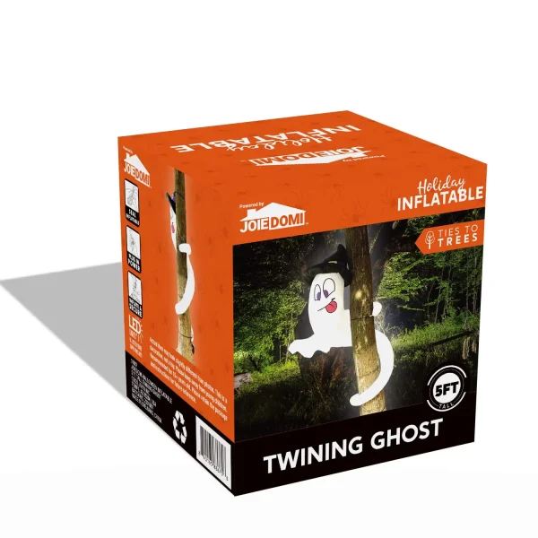 5ft Inflatable Halloween Ghost Twining Around Tree