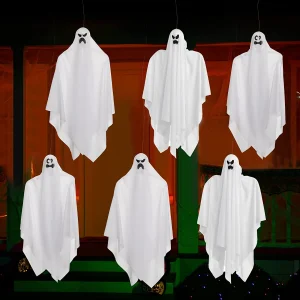6pcs Funny Hanging Ghost Decoration 27in