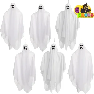 6pcs Funny Hanging Ghost Decoration 27in