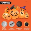 6ft Inflatable Pumpkin with Witch's Cat Decoration