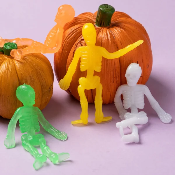 72pcs Halloween Stretchy Skeleton Toy
