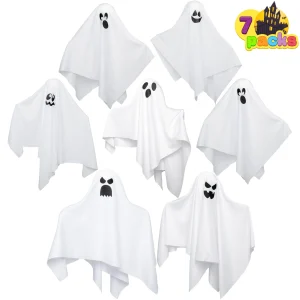 7pcs Halloween White Hanging Ghost Decoration
