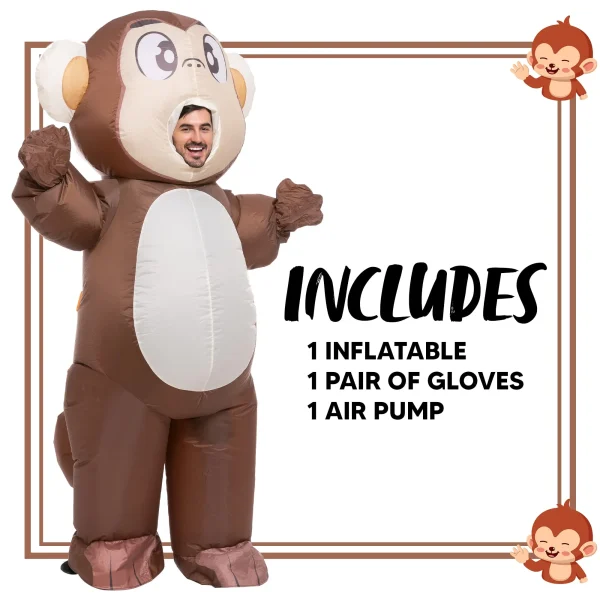 Adult Unisex Halloween Inflatable Monkey Costume