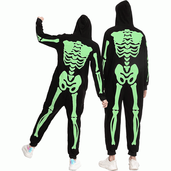 Men Skeleton Pajama, Family Matching Skeleton jumpsuit Pajama