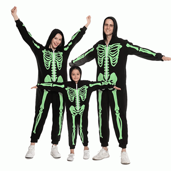 Men Skeleton Pajama, Family Matching Skeleton jumpsuit Pajama