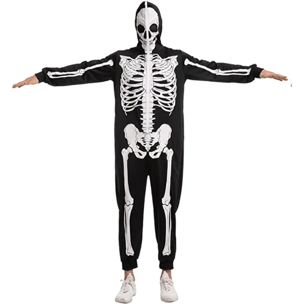 Adult Man Skeleton Pajama jumpsuit Skeleton Jumpsuit