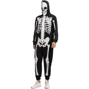 Adult Man Skeleton Pajama jumpsuit Skeleton Jumpsuit