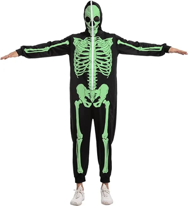 Men Halloween Skeleton Jumpsuit