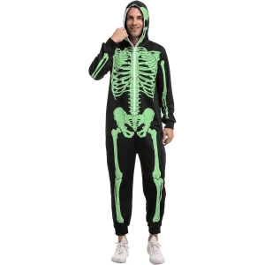Mens Halloween Skeleton Jumpsuit
