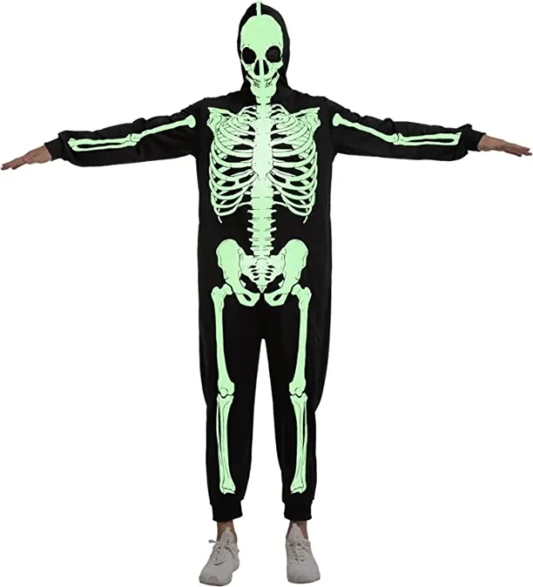 Best Adul Halloween Glow In The Dark Skeleton Pajamas