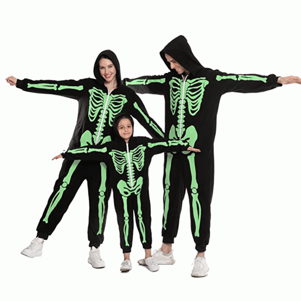 Adult Women Skeleton Family Matching Skeleton Pajama jumpsuit