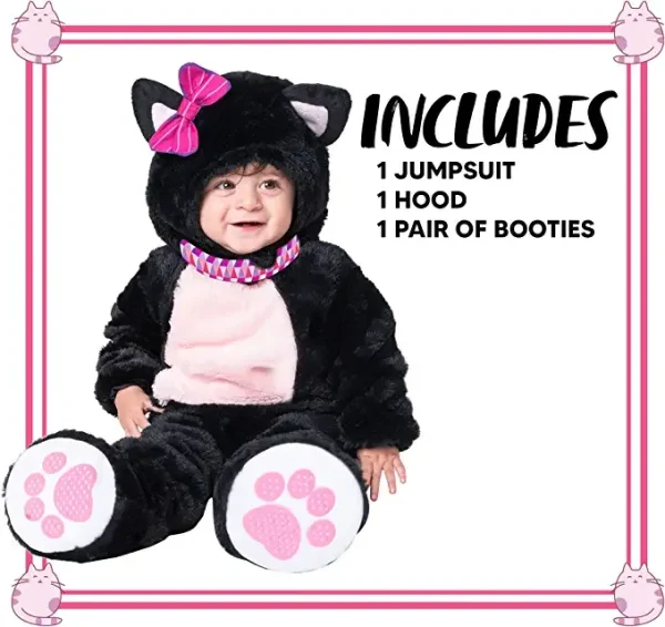 Baby Girl Black Kitten Halloween Costume