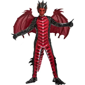 Child Black and Red Dragon Halloween Costume
