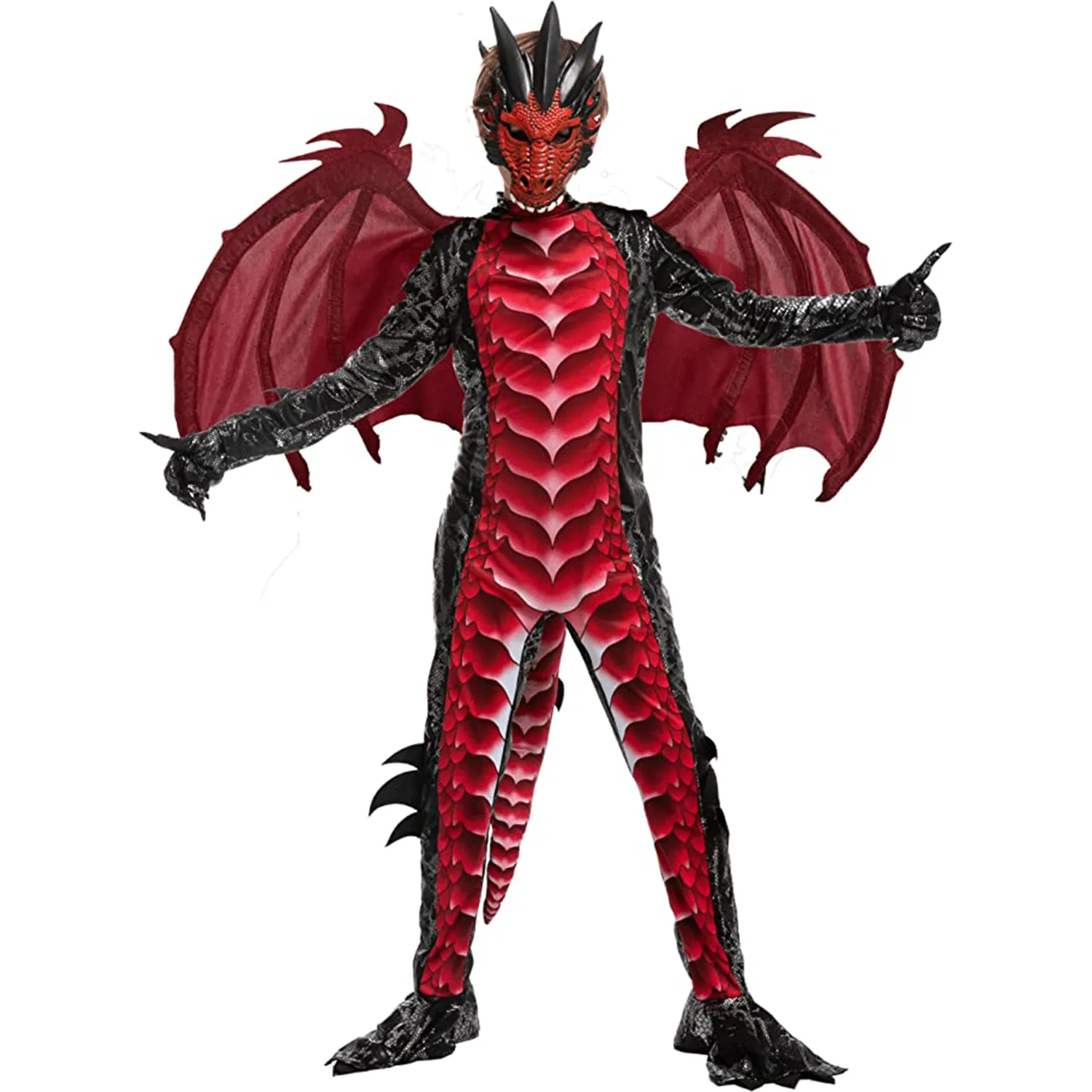 Absolute pile Overcome Best Child Halloween Black and Red Dragon Costume