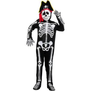 Kids Skeleton Pirate Halloween Costume