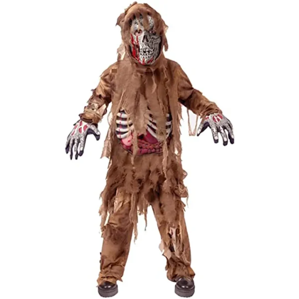 Child Boy Scary Brown Zombie costume