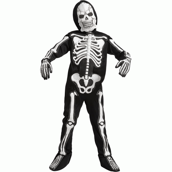 Child Boy Scary creepy skeleton costume