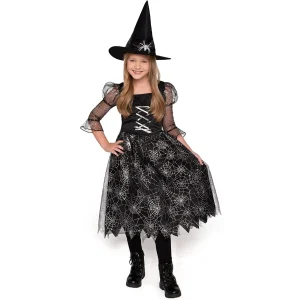 Girls Dark Spider Witch Halloween Costume