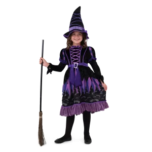 Girl Purple Fairytale Witch Halloween Costume