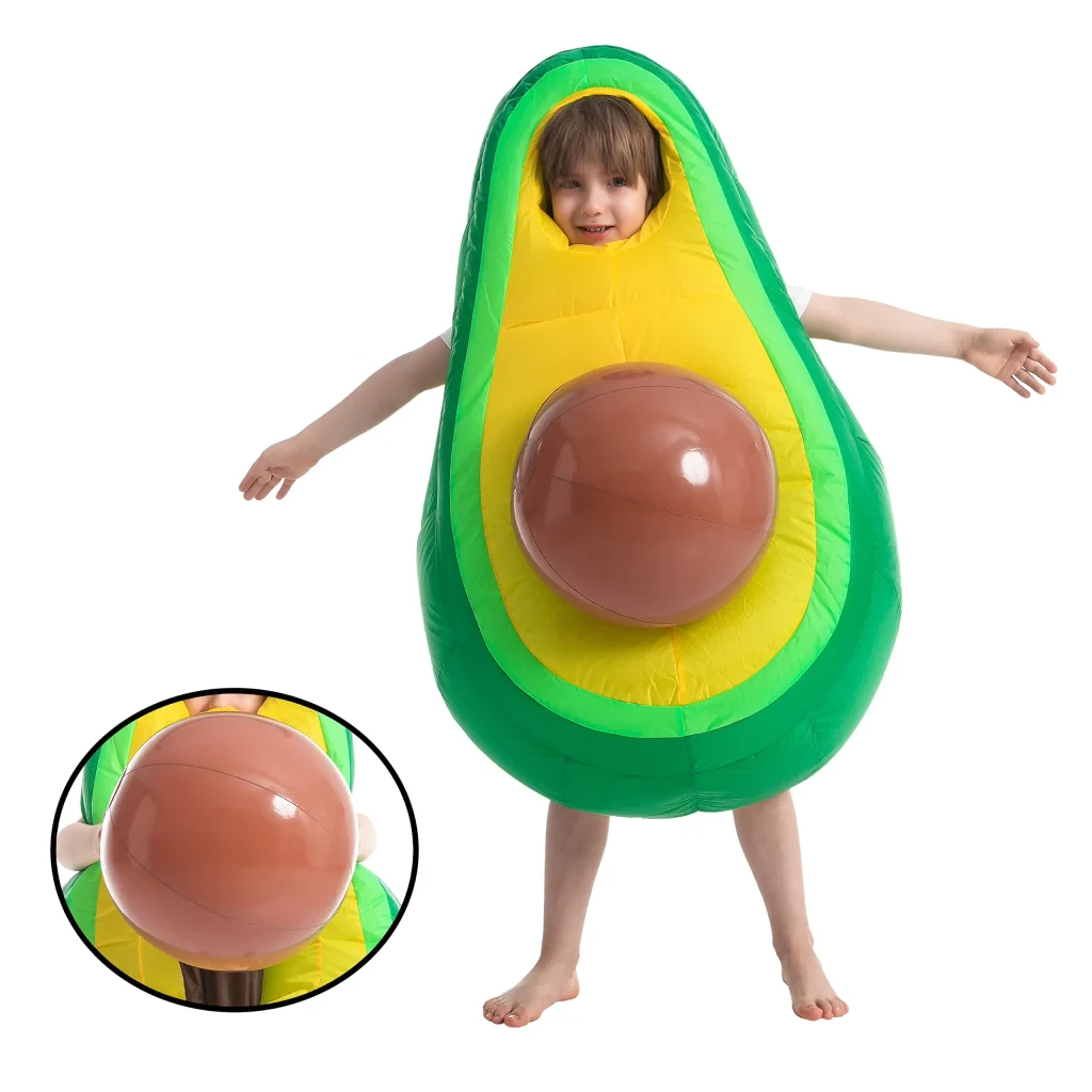 Unisex avocado kids inflatable costume
