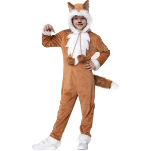 Girl Fluffy Halloween Orange Fox Costume