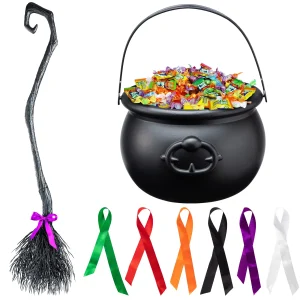 Halloween Witch Broom And Cauldron Costume Accessories