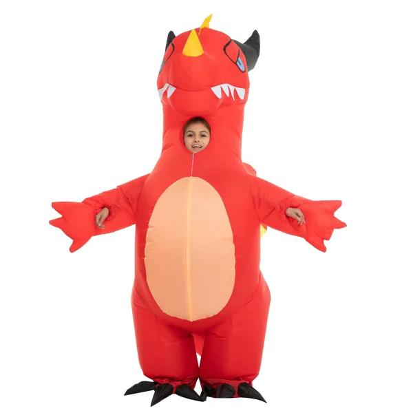 Kids Inflatable Red Dragon Halloween Costume