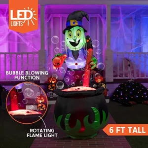 6ft Inflatable Witches Cauldron Halloween Decoration