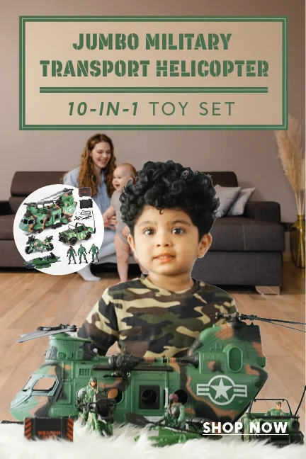 10-In-1 Helicopter Military Toys Set