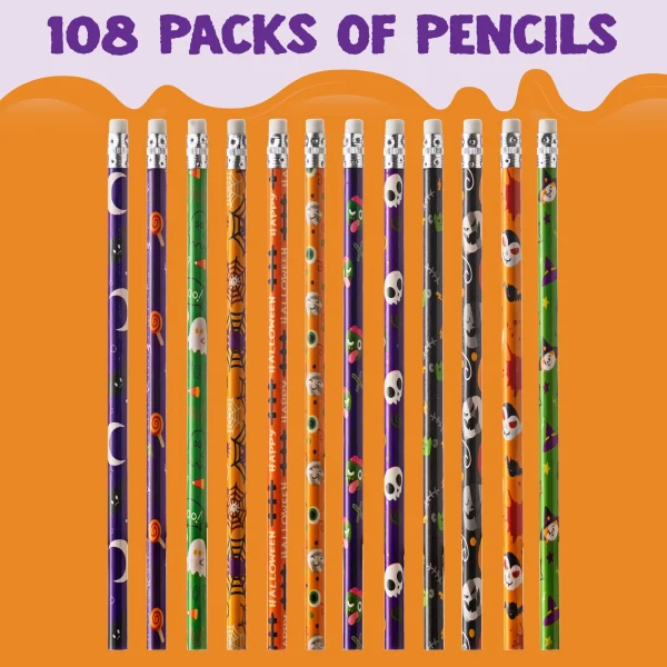 108Pcs Halloween Pencil