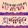10Pcs Weapon Garland and Bloody Window Stickers 11*14 in