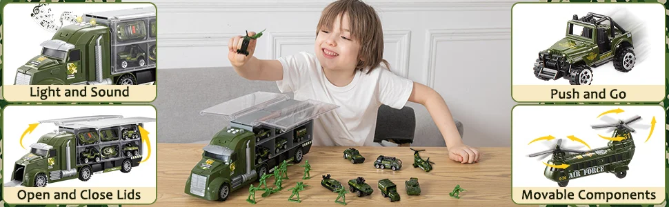 Military vehicle toys set 