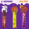 144Pcs Halloween Bookmark Rulers