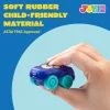 16Pcs Rubber Mini Vehicles