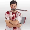 2Pcs Bloody Machete Costume Prop Set