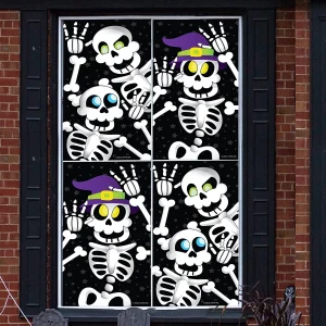 4 Pcs Cute Skeleton Window Covers